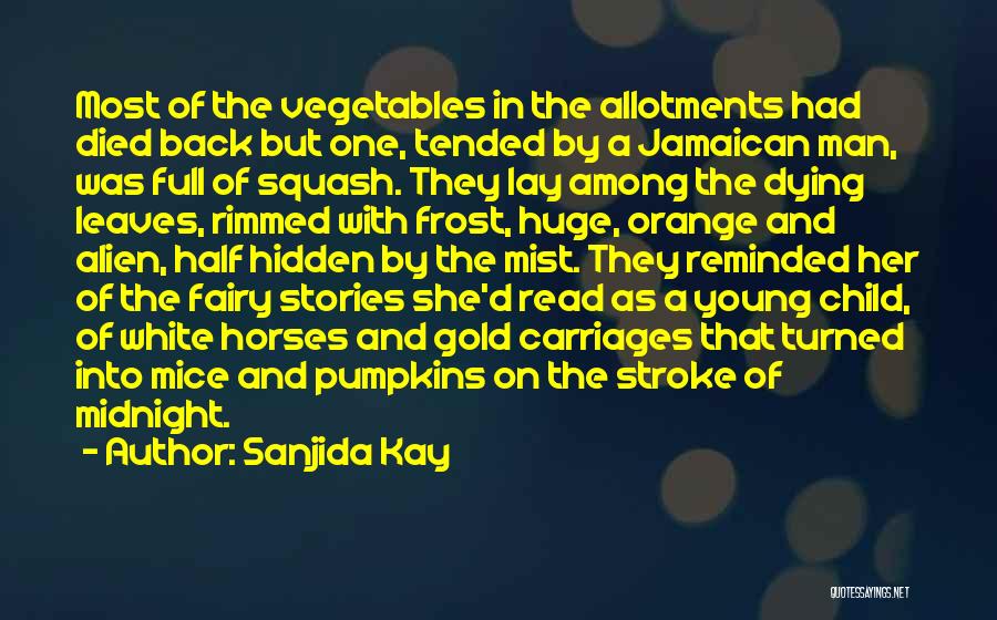 Sanjida Kay Quotes: Most Of The Vegetables In The Allotments Had Died Back But One, Tended By A Jamaican Man, Was Full Of