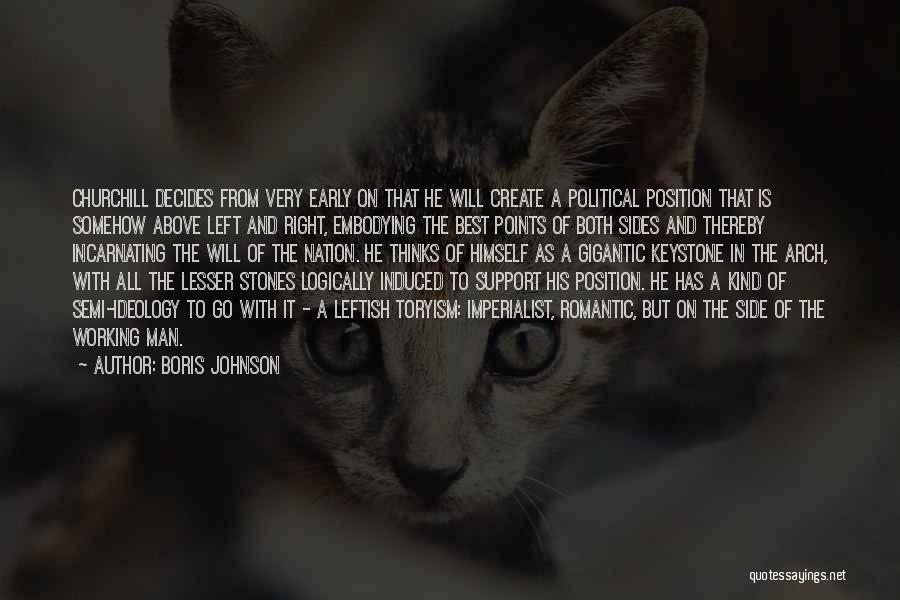 Boris Johnson Quotes: Churchill Decides From Very Early On That He Will Create A Political Position That Is Somehow Above Left And Right,