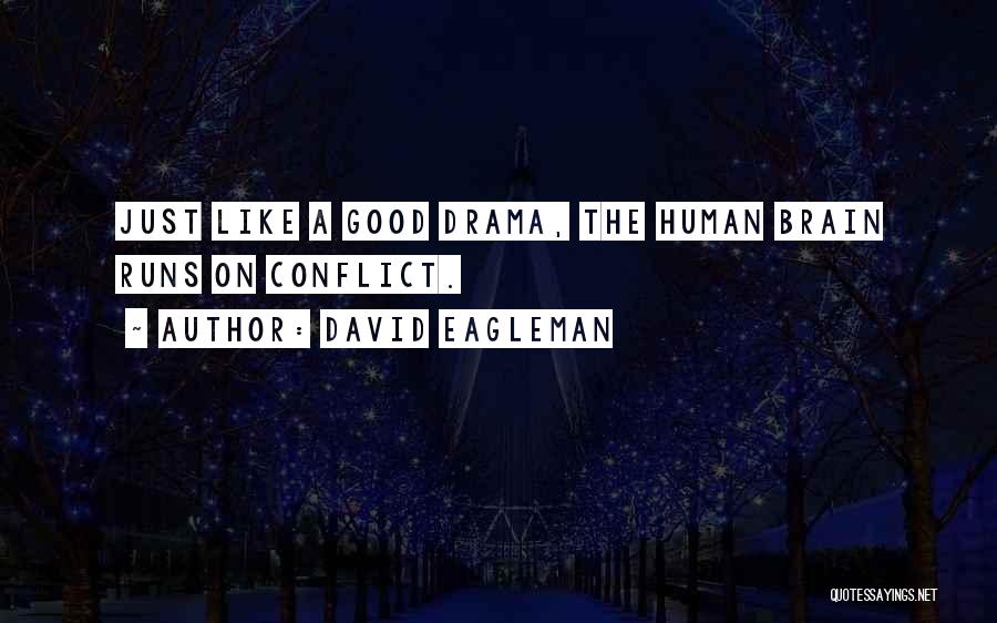 David Eagleman Quotes: Just Like A Good Drama, The Human Brain Runs On Conflict.