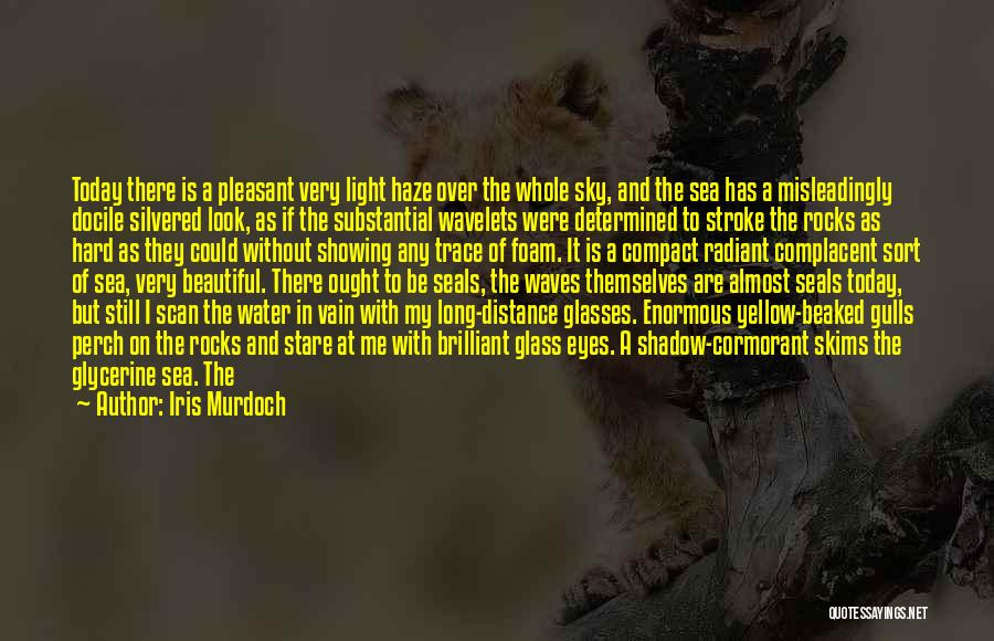 Iris Murdoch Quotes: Today There Is A Pleasant Very Light Haze Over The Whole Sky, And The Sea Has A Misleadingly Docile Silvered