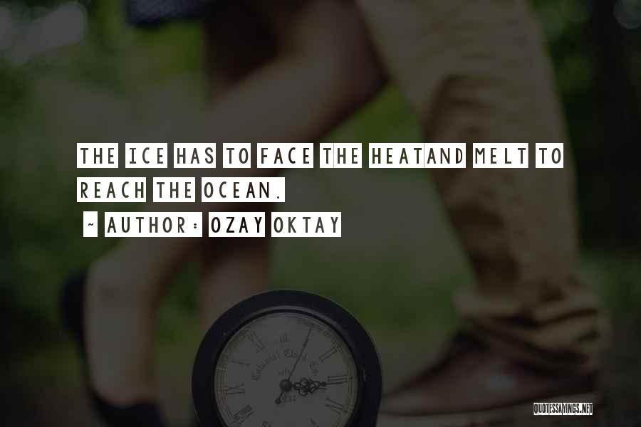 Ozay Oktay Quotes: The Ice Has To Face The Heatand Melt To Reach The Ocean.