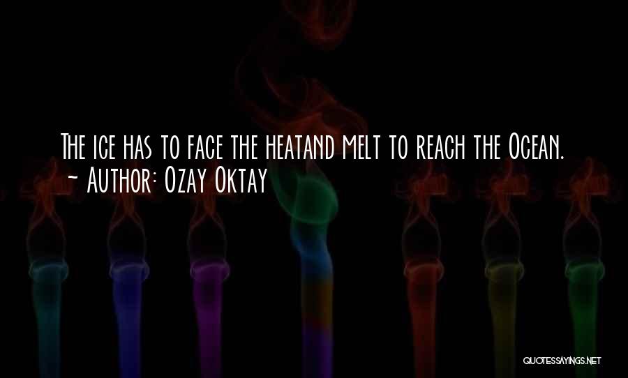 Ozay Oktay Quotes: The Ice Has To Face The Heatand Melt To Reach The Ocean.