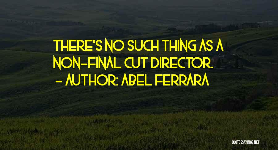 Abel Ferrara Quotes: There's No Such Thing As A Non-final Cut Director.