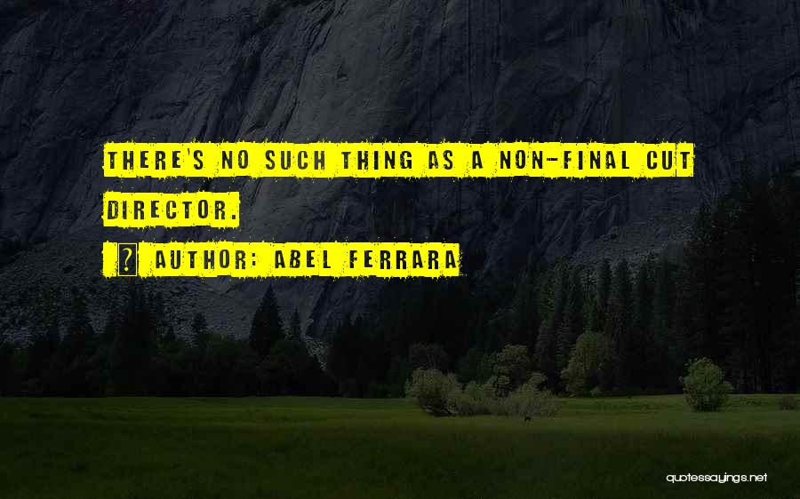 Abel Ferrara Quotes: There's No Such Thing As A Non-final Cut Director.