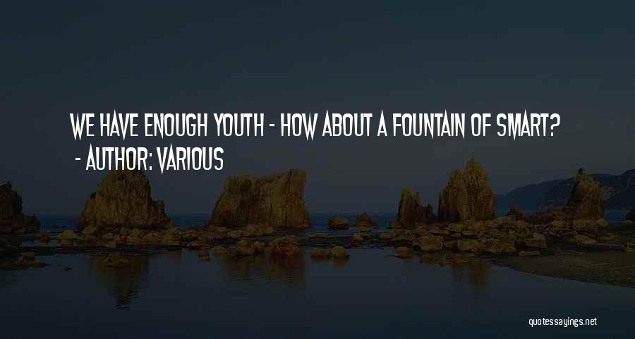Various Quotes: We Have Enough Youth - How About A Fountain Of Smart?