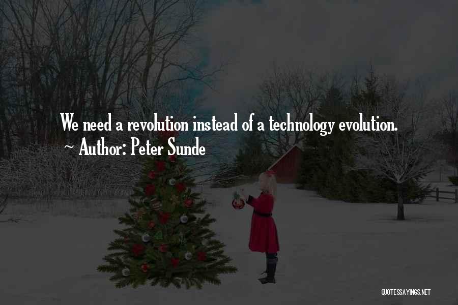 Peter Sunde Quotes: We Need A Revolution Instead Of A Technology Evolution.