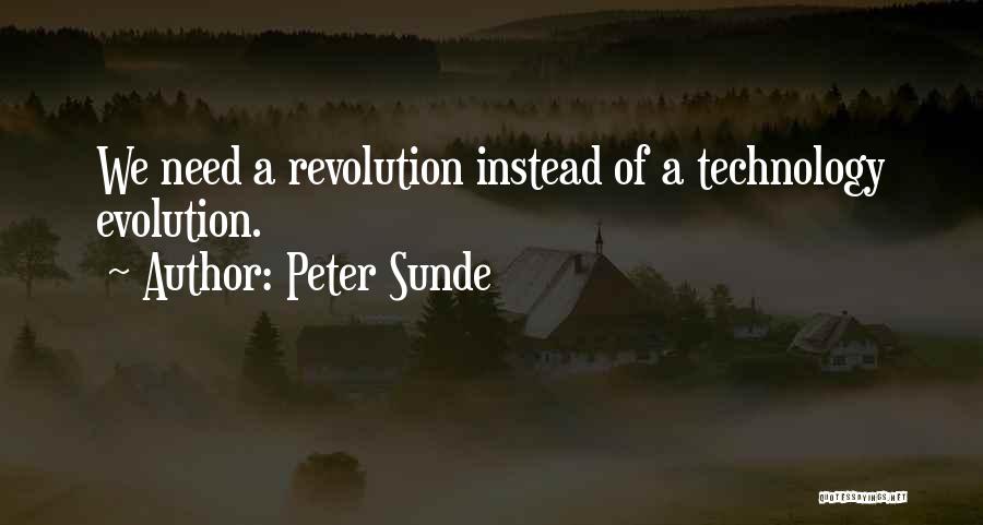 Peter Sunde Quotes: We Need A Revolution Instead Of A Technology Evolution.