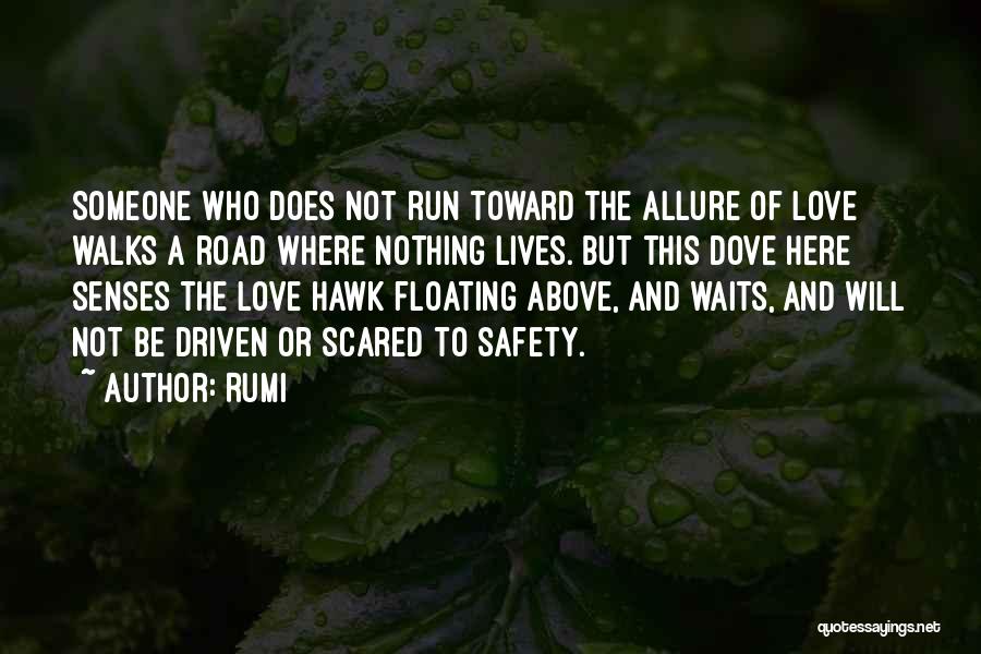 Rumi Quotes: Someone Who Does Not Run Toward The Allure Of Love Walks A Road Where Nothing Lives. But This Dove Here