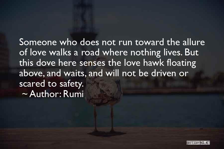 Rumi Quotes: Someone Who Does Not Run Toward The Allure Of Love Walks A Road Where Nothing Lives. But This Dove Here