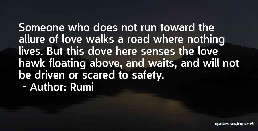 Rumi Quotes: Someone Who Does Not Run Toward The Allure Of Love Walks A Road Where Nothing Lives. But This Dove Here