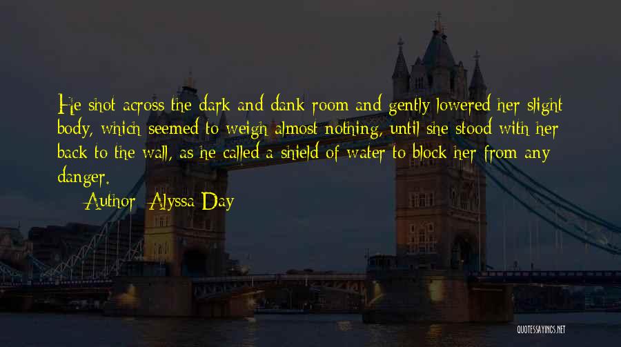 Alyssa Day Quotes: He Shot Across The Dark And Dank Room And Gently Lowered Her Slight Body, Which Seemed To Weigh Almost Nothing,