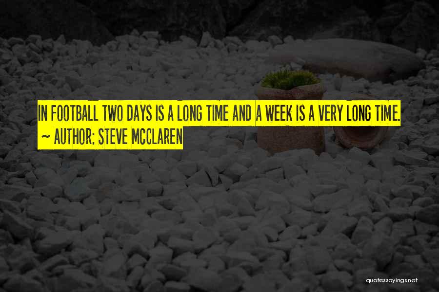 Steve McClaren Quotes: In Football Two Days Is A Long Time And A Week Is A Very Long Time.