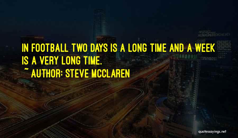 Steve McClaren Quotes: In Football Two Days Is A Long Time And A Week Is A Very Long Time.