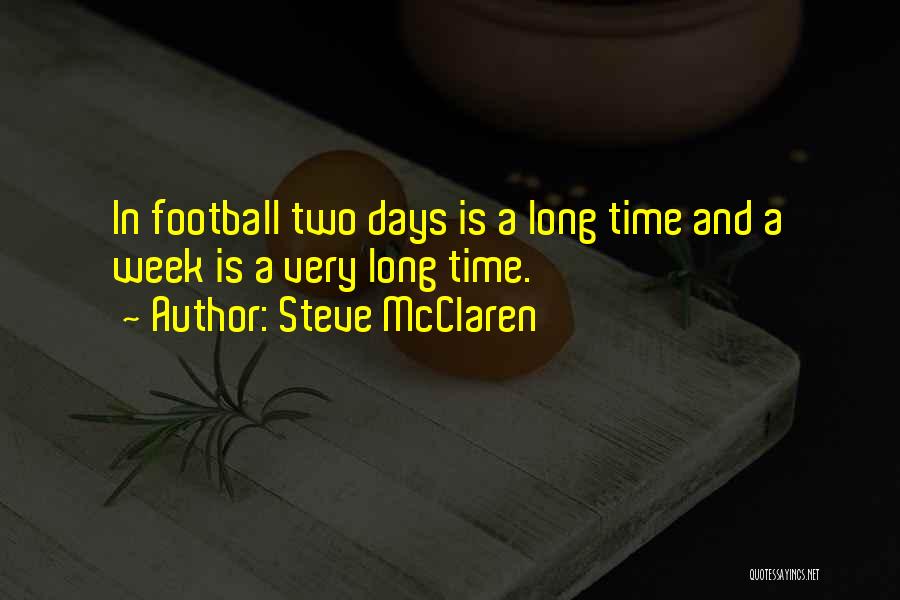 Steve McClaren Quotes: In Football Two Days Is A Long Time And A Week Is A Very Long Time.