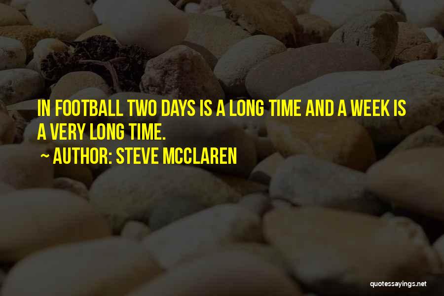 Steve McClaren Quotes: In Football Two Days Is A Long Time And A Week Is A Very Long Time.