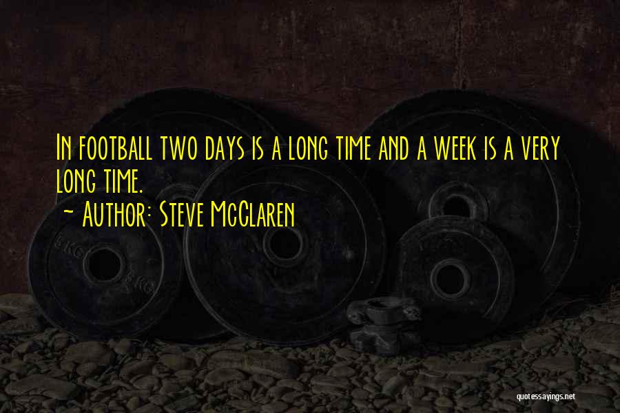 Steve McClaren Quotes: In Football Two Days Is A Long Time And A Week Is A Very Long Time.