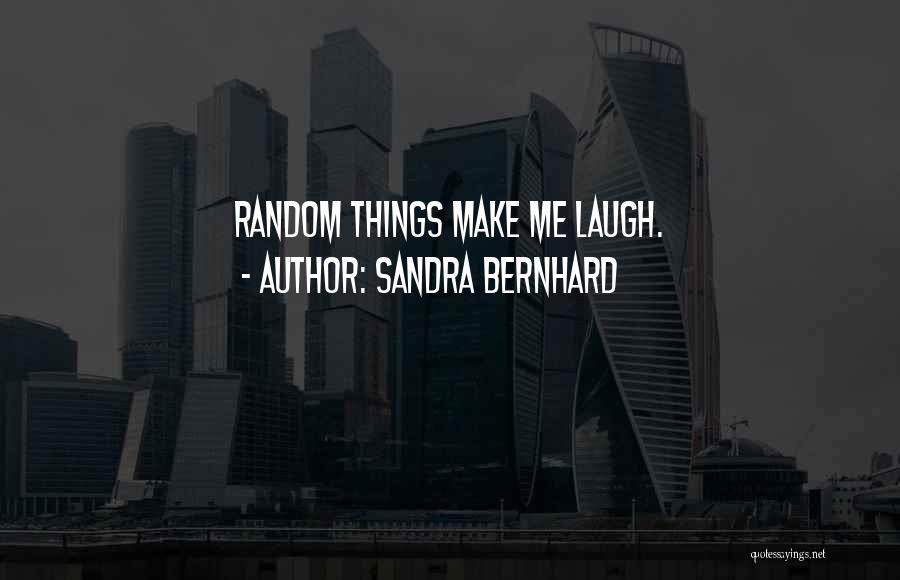 Sandra Bernhard Quotes: Random Things Make Me Laugh.