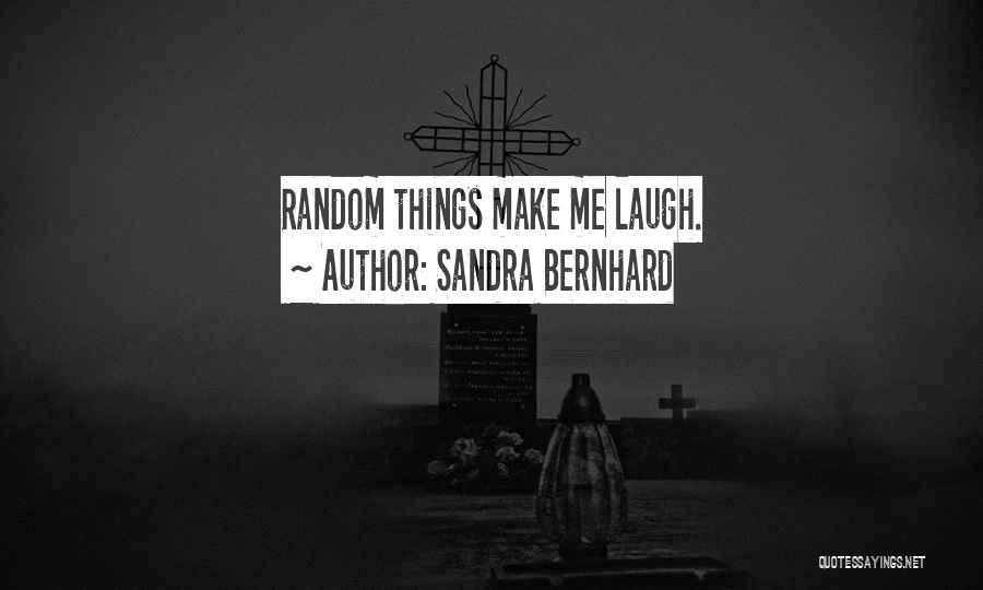 Sandra Bernhard Quotes: Random Things Make Me Laugh.