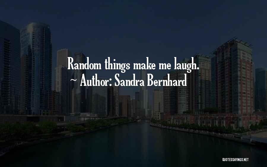 Sandra Bernhard Quotes: Random Things Make Me Laugh.