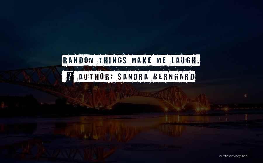 Sandra Bernhard Quotes: Random Things Make Me Laugh.