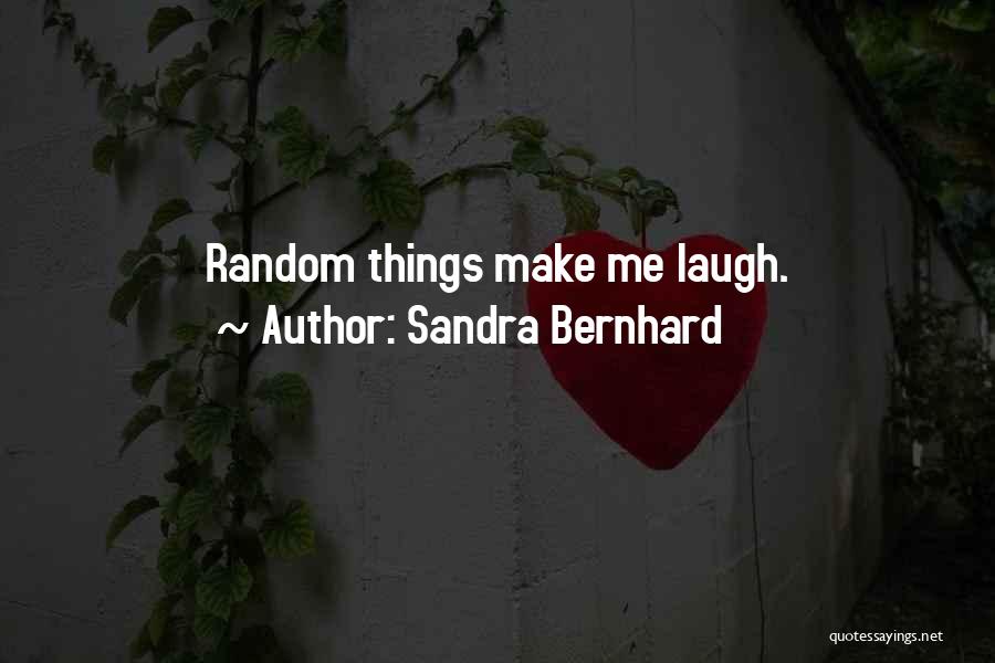 Sandra Bernhard Quotes: Random Things Make Me Laugh.