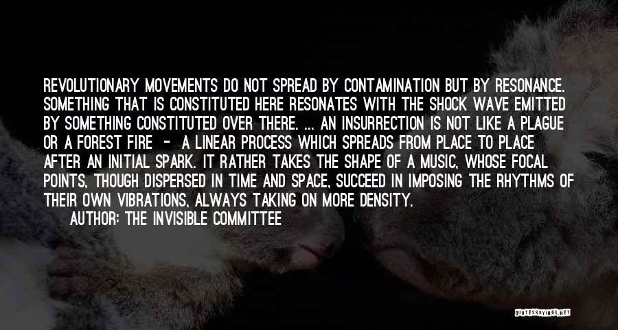 The Invisible Committee Quotes: Revolutionary Movements Do Not Spread By Contamination But By Resonance. Something That Is Constituted Here Resonates With The Shock Wave