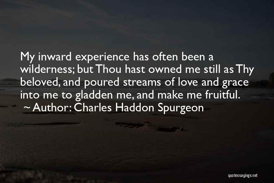 Charles Haddon Spurgeon Quotes: My Inward Experience Has Often Been A Wilderness; But Thou Hast Owned Me Still As Thy Beloved, And Poured Streams