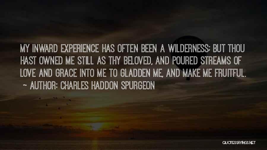 Charles Haddon Spurgeon Quotes: My Inward Experience Has Often Been A Wilderness; But Thou Hast Owned Me Still As Thy Beloved, And Poured Streams