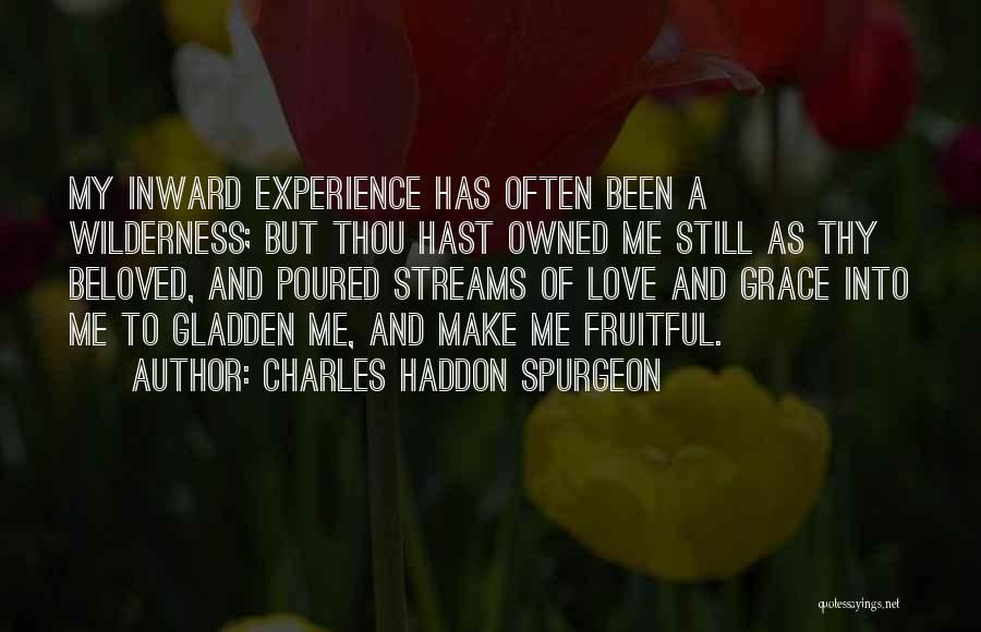 Charles Haddon Spurgeon Quotes: My Inward Experience Has Often Been A Wilderness; But Thou Hast Owned Me Still As Thy Beloved, And Poured Streams