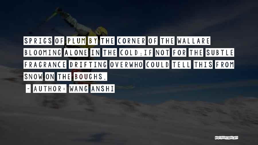 Wang Anshi Quotes: Sprigs Of Plum By The Corner Of The Wallare Blooming Alone In The Cold;if Not For The Subtle Fragrance Drifting