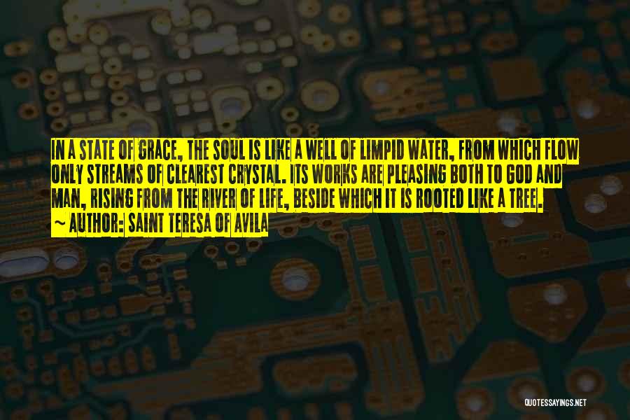 Saint Teresa Of Avila Quotes: In A State Of Grace, The Soul Is Like A Well Of Limpid Water, From Which Flow Only Streams Of