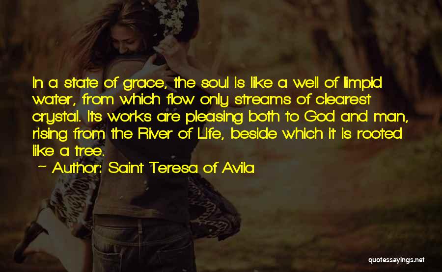 Saint Teresa Of Avila Quotes: In A State Of Grace, The Soul Is Like A Well Of Limpid Water, From Which Flow Only Streams Of