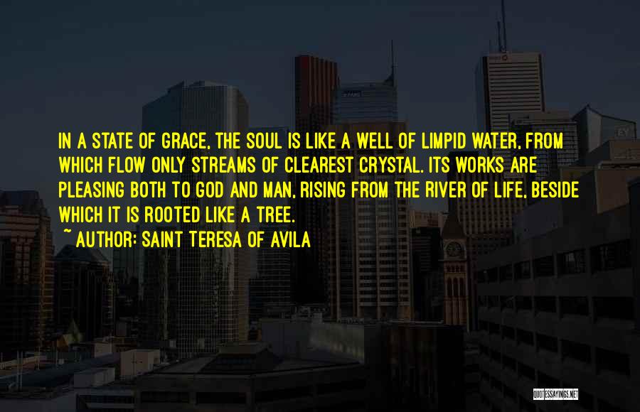 Saint Teresa Of Avila Quotes: In A State Of Grace, The Soul Is Like A Well Of Limpid Water, From Which Flow Only Streams Of