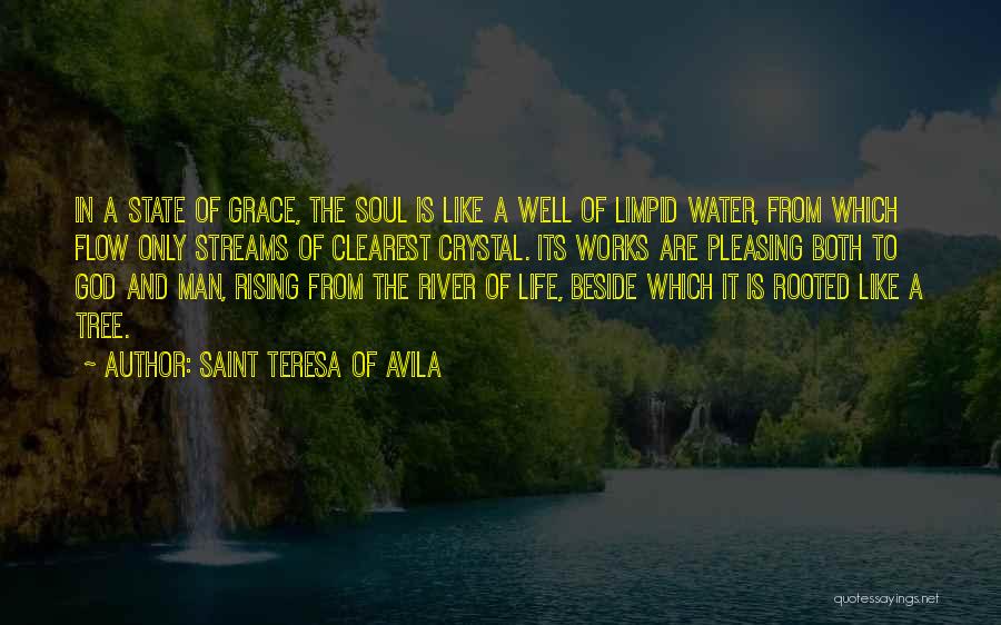 Saint Teresa Of Avila Quotes: In A State Of Grace, The Soul Is Like A Well Of Limpid Water, From Which Flow Only Streams Of