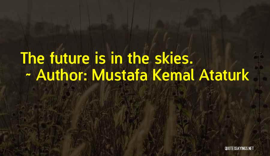 Mustafa Kemal Ataturk Quotes: The Future Is In The Skies.