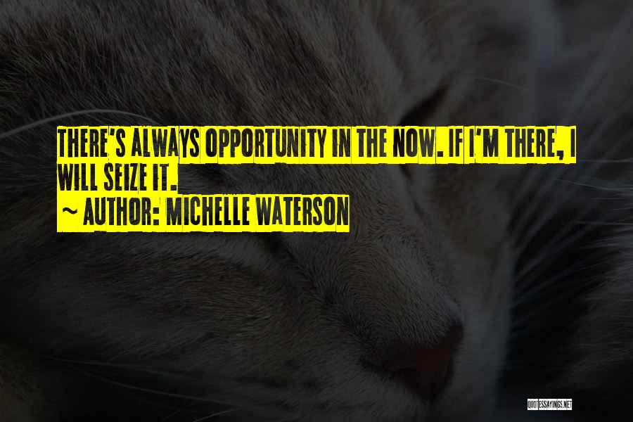 Michelle Waterson Quotes: There's Always Opportunity In The Now. If I'm There, I Will Seize It.