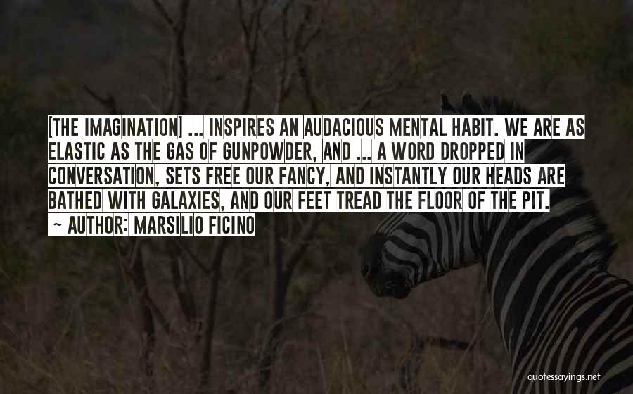 Marsilio Ficino Quotes: [the Imagination] ... Inspires An Audacious Mental Habit. We Are As Elastic As The Gas Of Gunpowder, And ... A