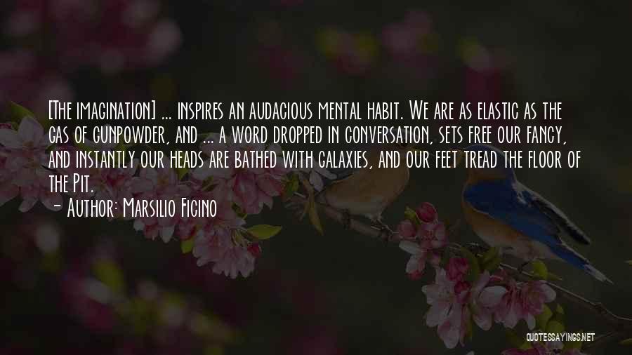 Marsilio Ficino Quotes: [the Imagination] ... Inspires An Audacious Mental Habit. We Are As Elastic As The Gas Of Gunpowder, And ... A