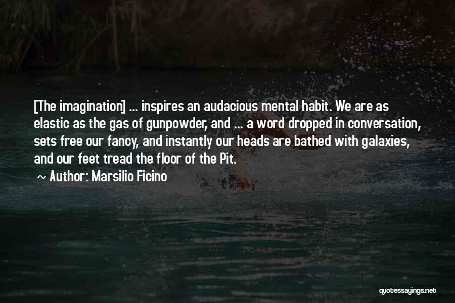 Marsilio Ficino Quotes: [the Imagination] ... Inspires An Audacious Mental Habit. We Are As Elastic As The Gas Of Gunpowder, And ... A