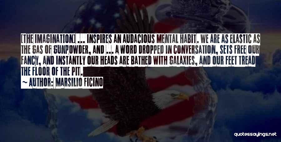 Marsilio Ficino Quotes: [the Imagination] ... Inspires An Audacious Mental Habit. We Are As Elastic As The Gas Of Gunpowder, And ... A