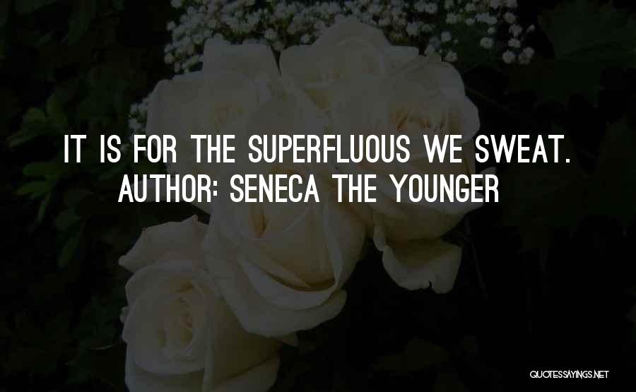 Seneca The Younger Quotes: It Is For The Superfluous We Sweat.