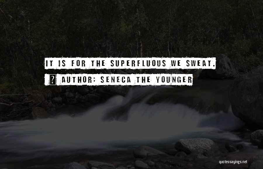 Seneca The Younger Quotes: It Is For The Superfluous We Sweat.