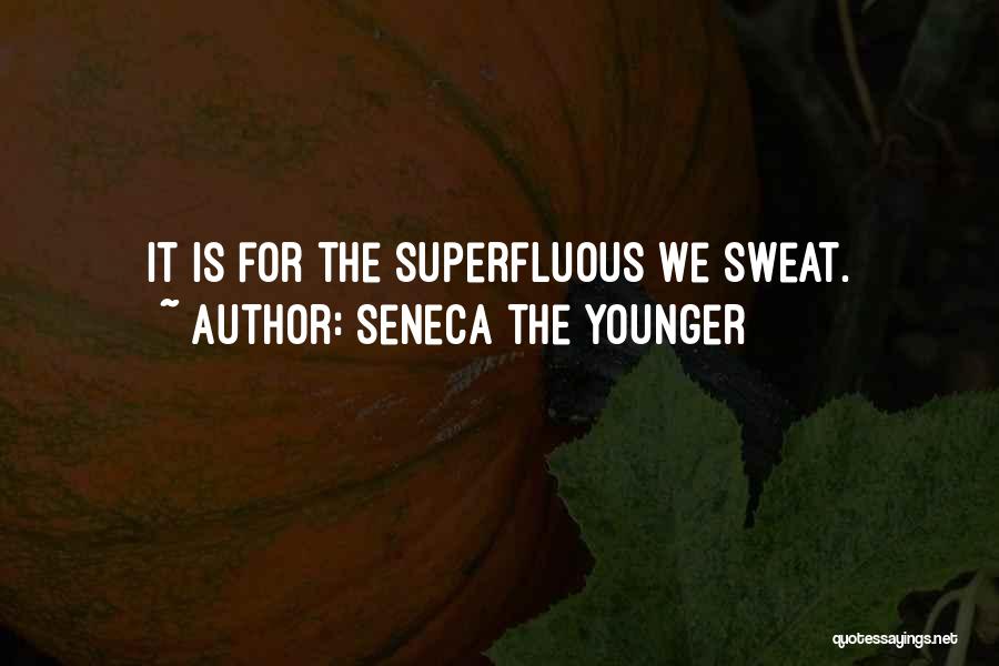 Seneca The Younger Quotes: It Is For The Superfluous We Sweat.