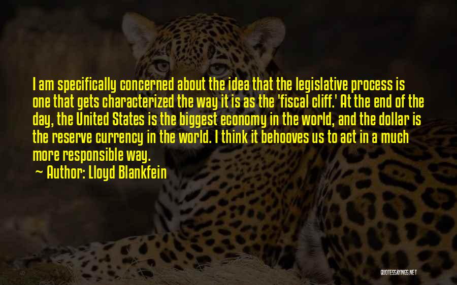 Lloyd Blankfein Quotes: I Am Specifically Concerned About The Idea That The Legislative Process Is One That Gets Characterized The Way It Is