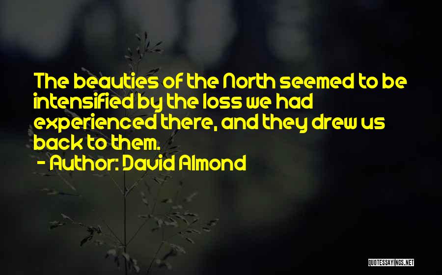 David Almond Quotes: The Beauties Of The North Seemed To Be Intensified By The Loss We Had Experienced There, And They Drew Us