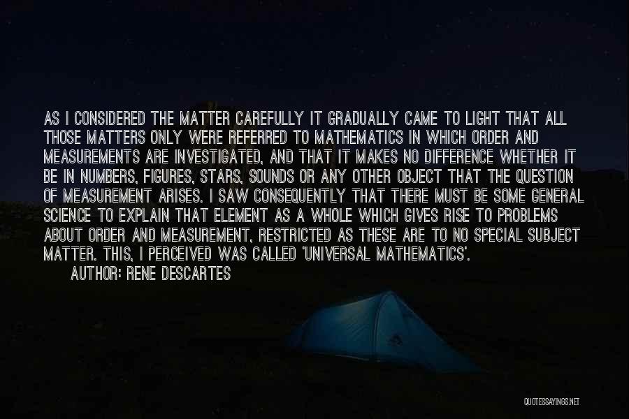 Rene Descartes Quotes: As I Considered The Matter Carefully It Gradually Came To Light That All Those Matters Only Were Referred To Mathematics