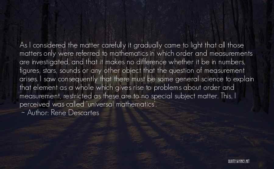 Rene Descartes Quotes: As I Considered The Matter Carefully It Gradually Came To Light That All Those Matters Only Were Referred To Mathematics