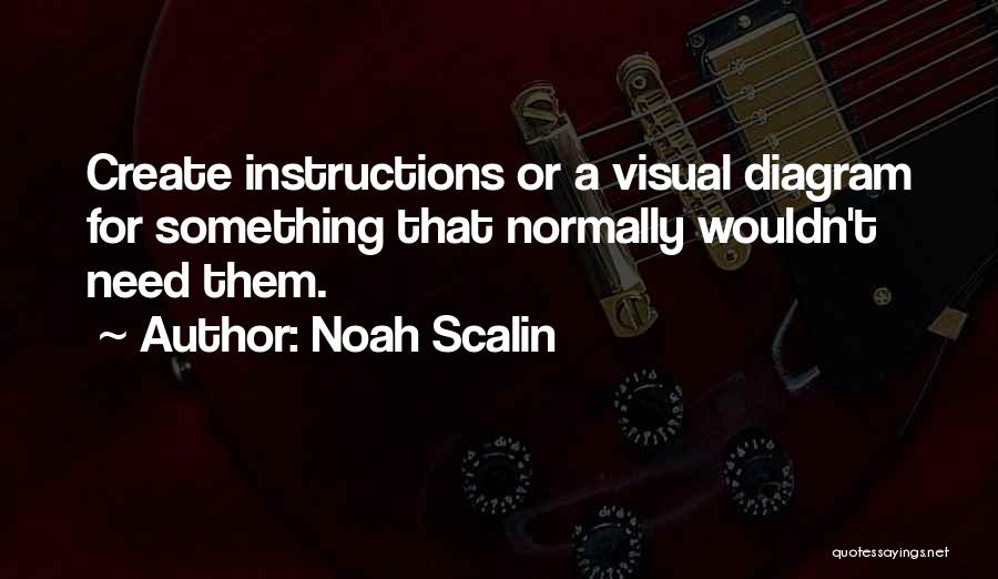 Noah Scalin Quotes: Create Instructions Or A Visual Diagram For Something That Normally Wouldn't Need Them.