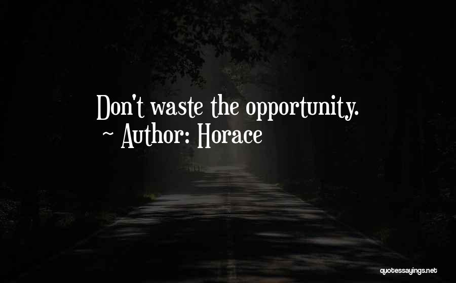 Horace Quotes: Don't Waste The Opportunity.