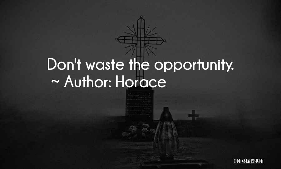Horace Quotes: Don't Waste The Opportunity.